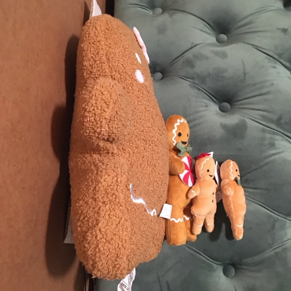 NWT Target Christmas Gingerbread Woman Boy Girl Pillow Bullseye's Playground Set